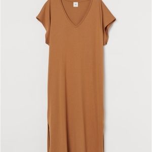 H&M Jersey Kaftan Dress, Light Brown, XS